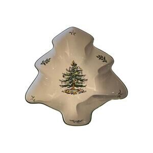 Spode Christmas tree platter Christmas Tree Shaped Serving Bowl Unused